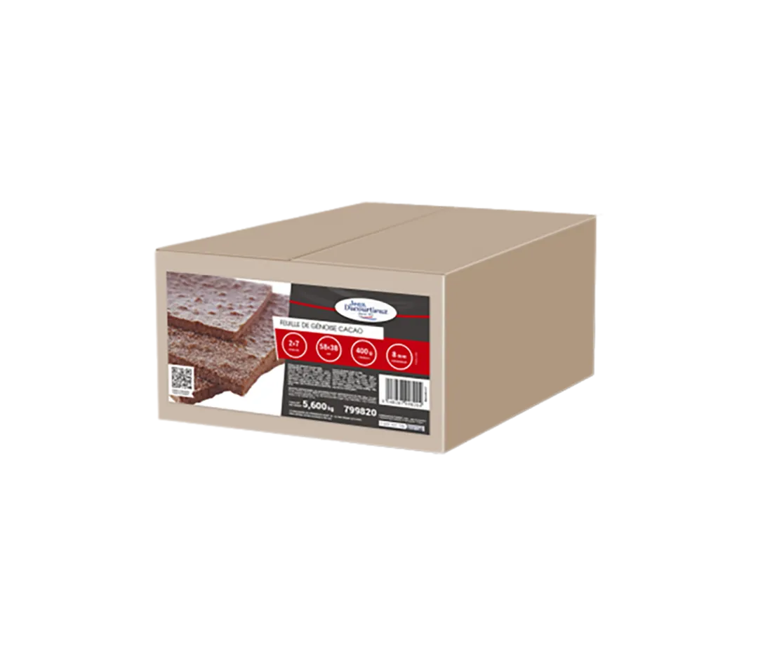 Feuille génoise cacao 8mm - 14 pcs