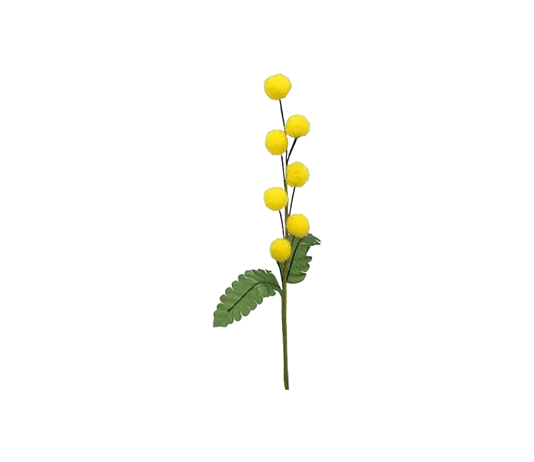 Piquet mimosa jaune - 8cm
