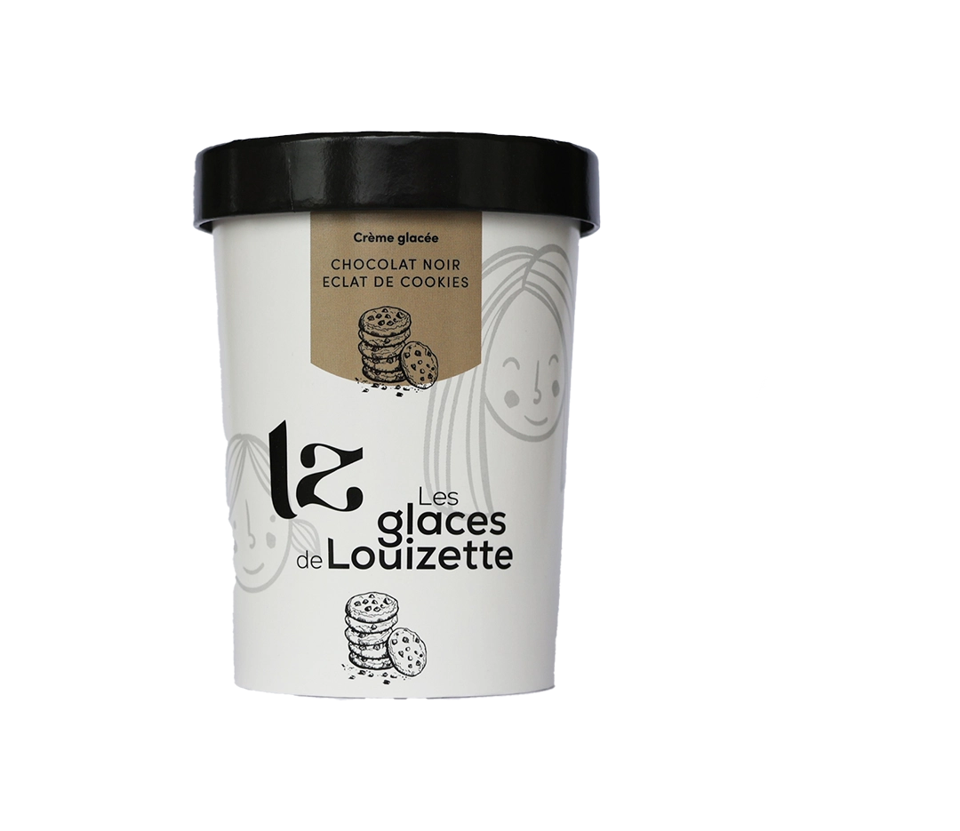 Glace chocolat noir éclats de cookies - 100ml