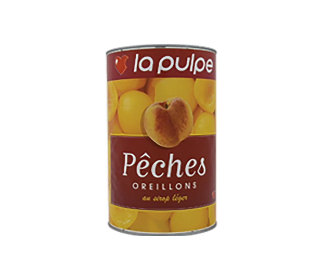 Oreillons de pêches au sirop - boite 5/1