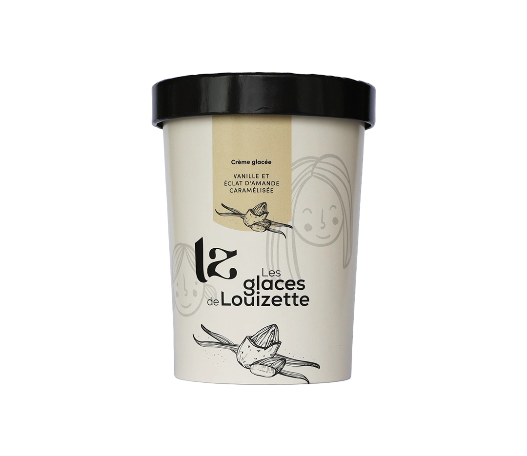 Glace vanille amandes caramélisées - 100ml