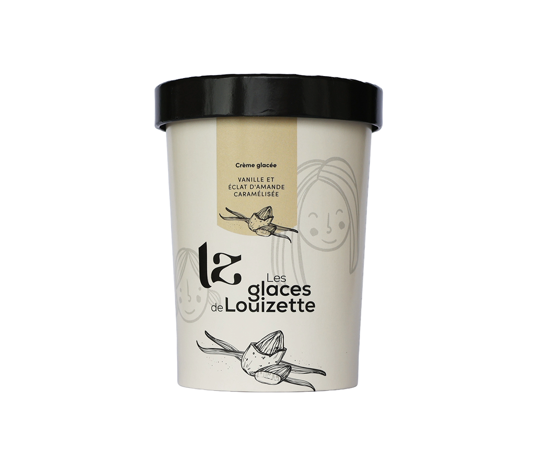 2648   GLACE VANILLE AMANDES CARAMELISEES 100ML