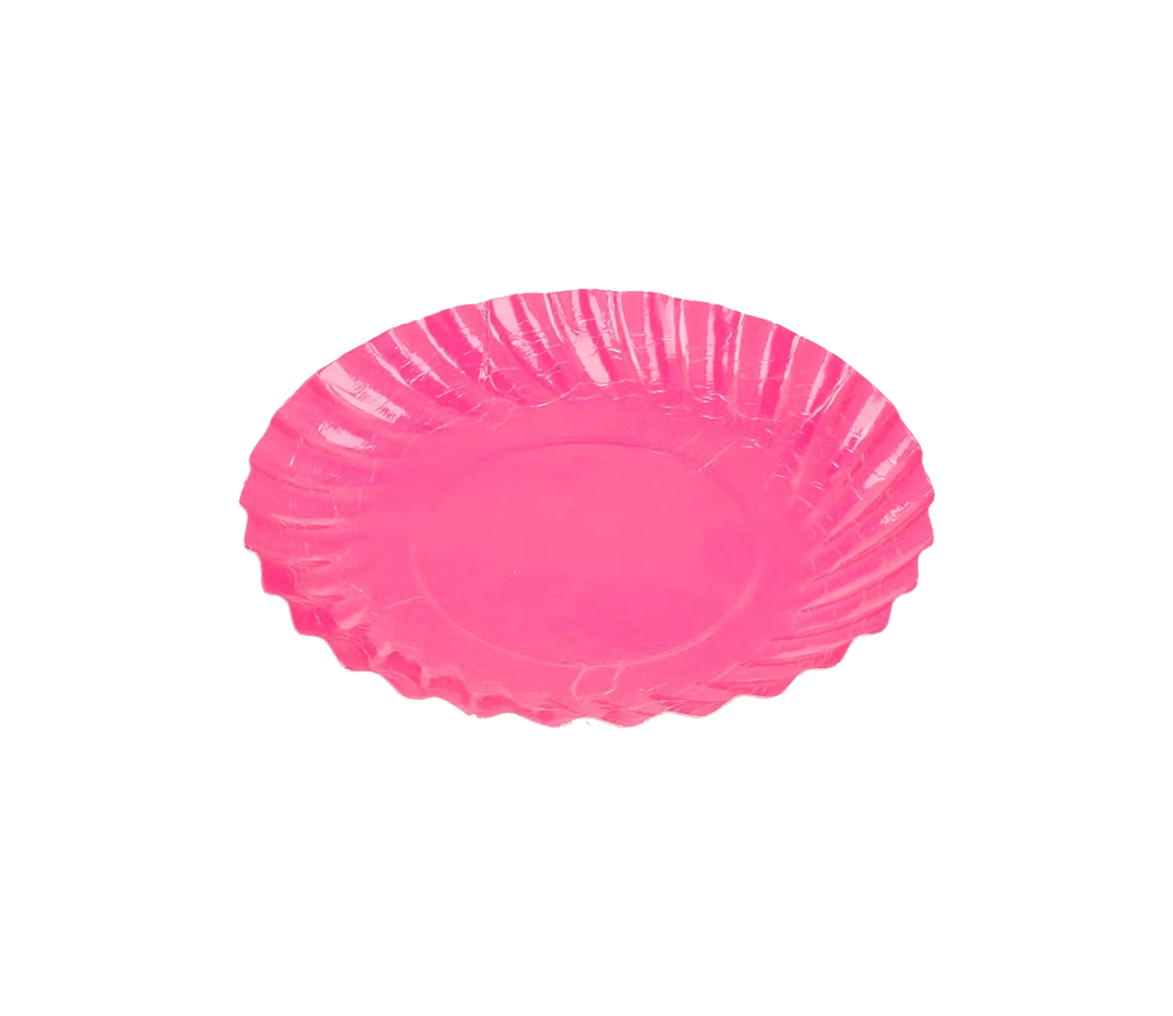 Assiette ronde Fushia - 100 pièces
