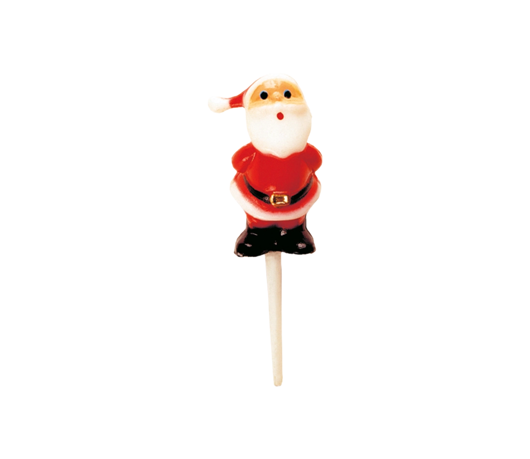 Père Noël sur tige 30 mm | Nordia - 50 pièces
