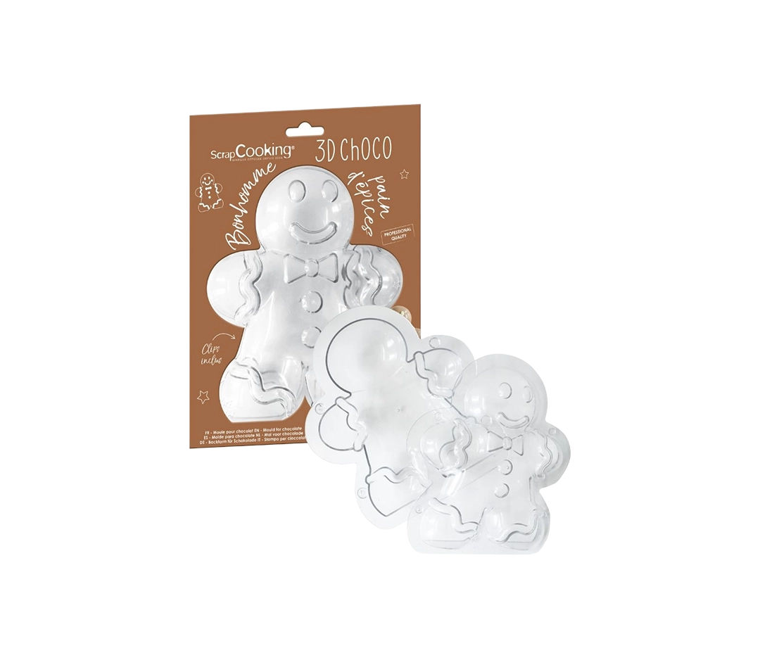 Moule 3D choco bonhomme pain d'épices