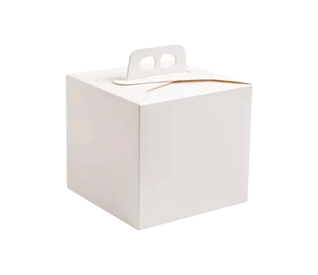Boite panettone blanche - 18,5x18,5x19