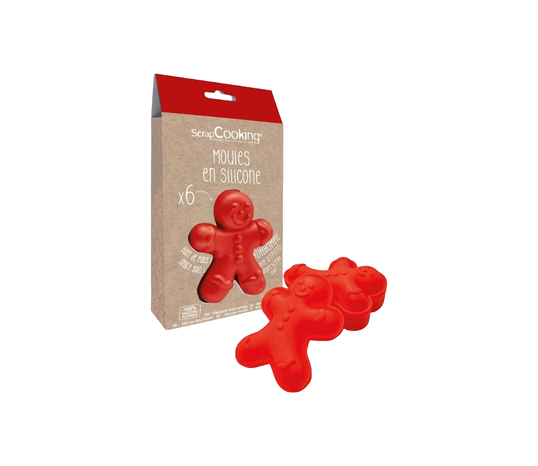 6 moules silicone individuels Ginger