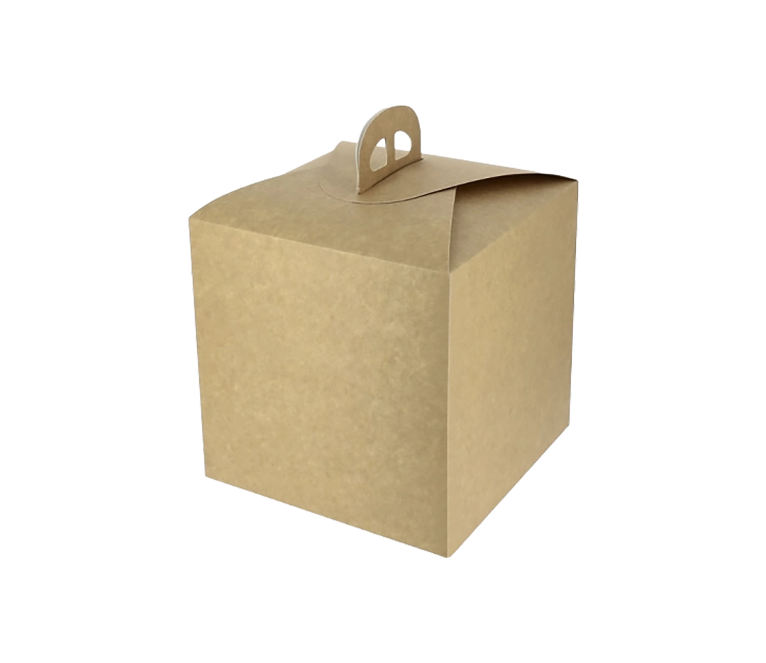 Boite panettone kraft - 18,5x18,5x19