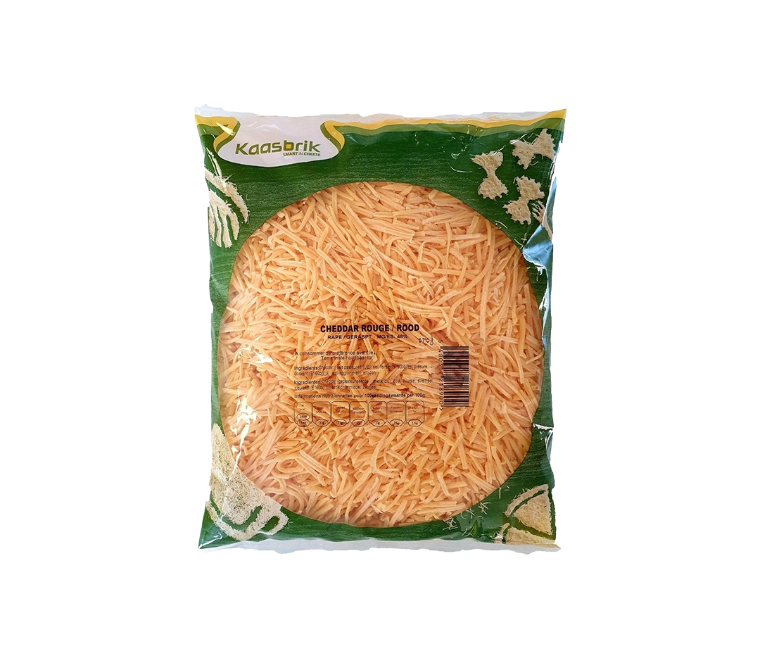Cheddar rouge râpé - 1kg