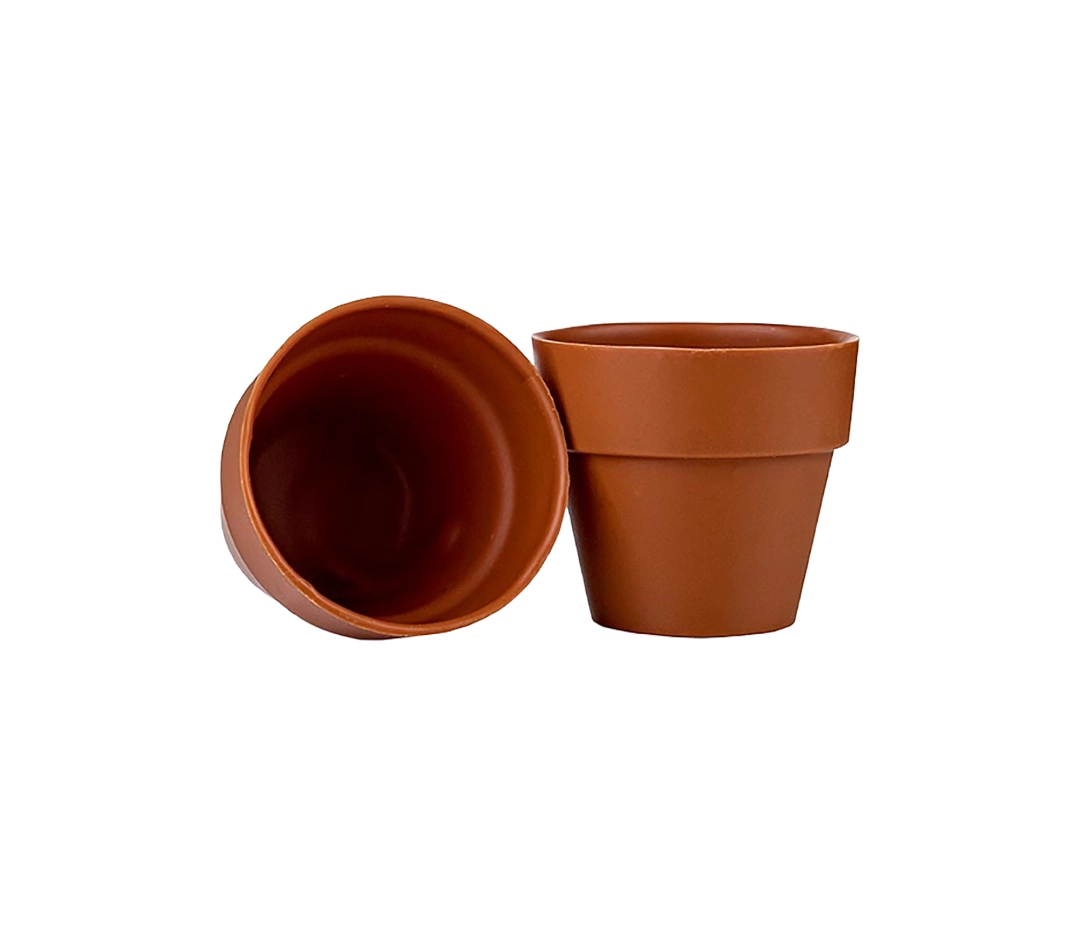Décor en chocolat pot fleur x 28