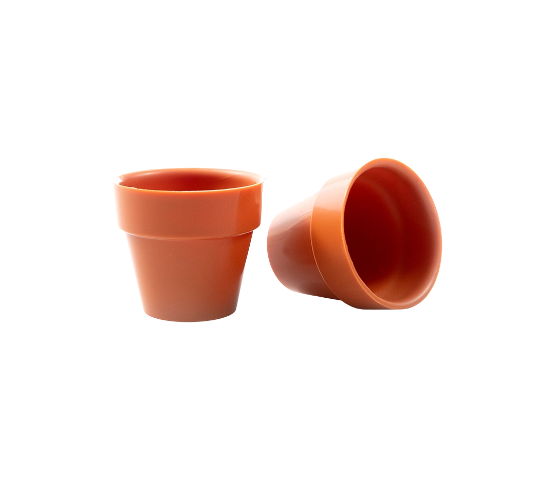 Décor en chocolat pot fleur x 28