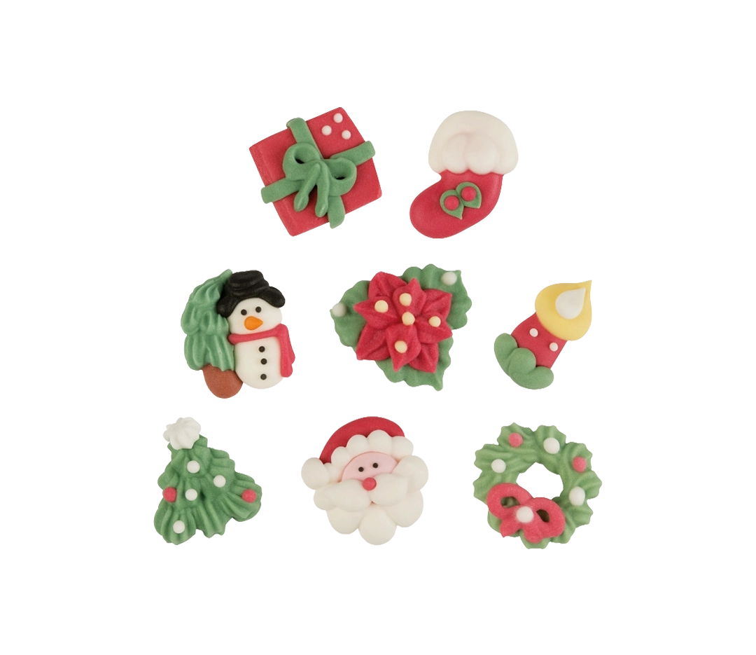 Décors en sucre de Noël - 100 pièces