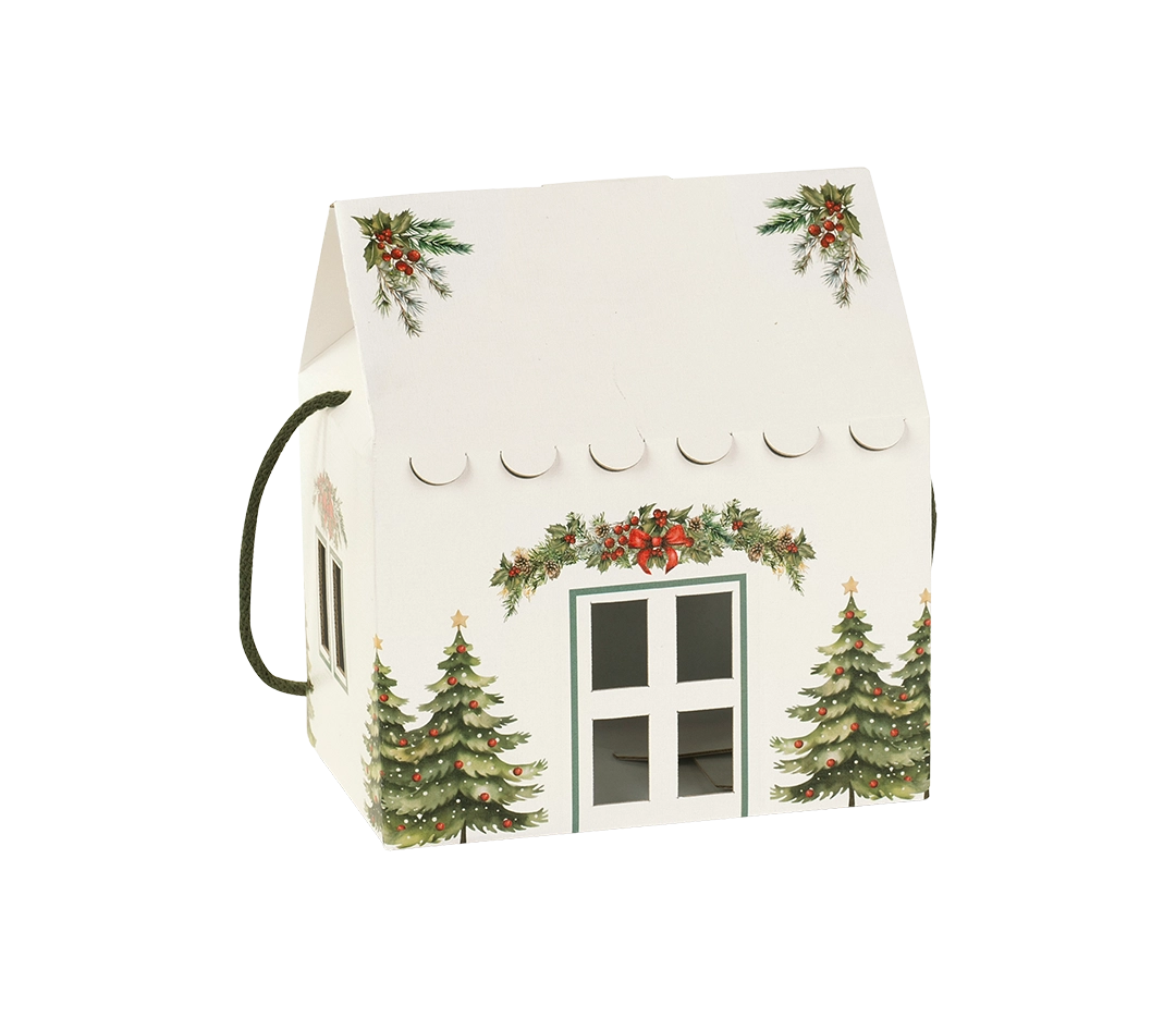 Maison sapins avec corde