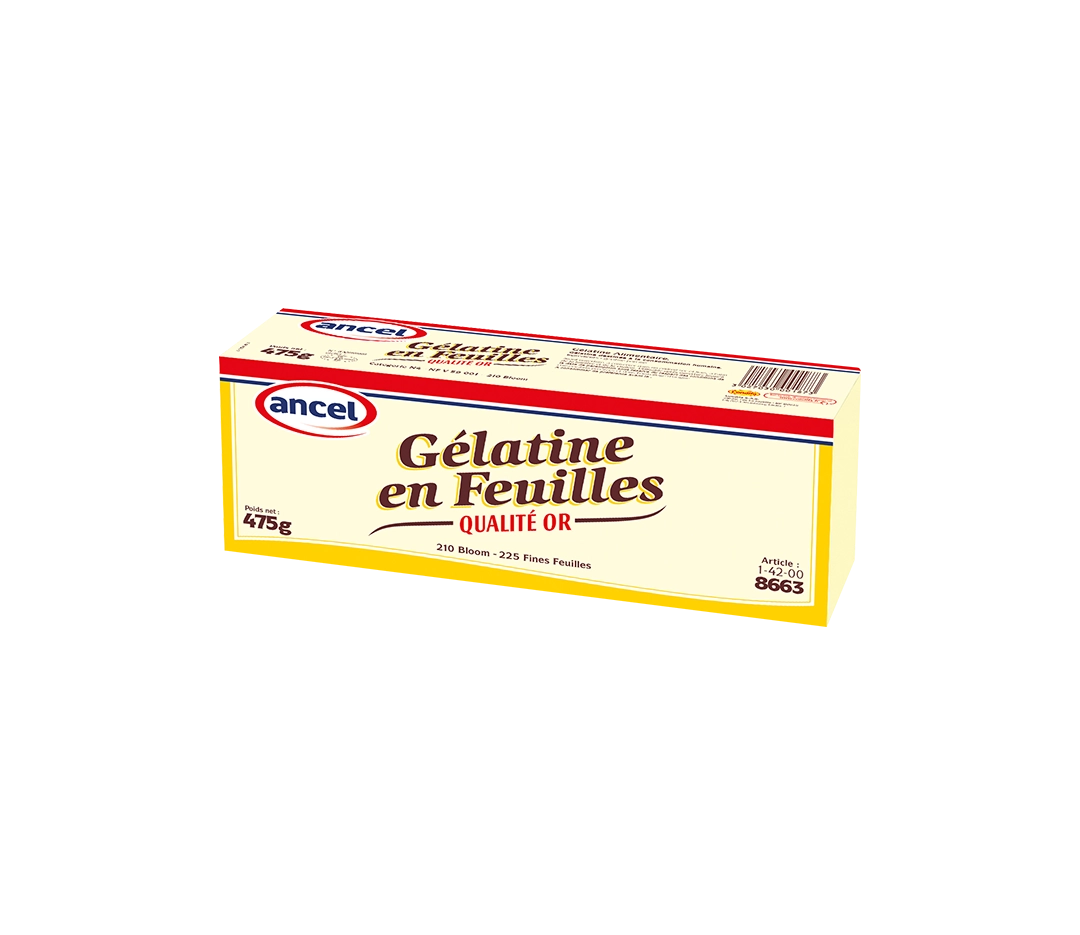 Gélatine porcine 225 feuilles - 475g