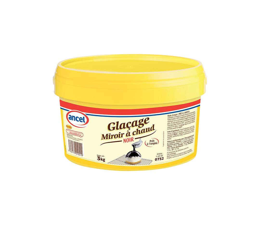 Glaçage miroir à chaud noir - 3kg