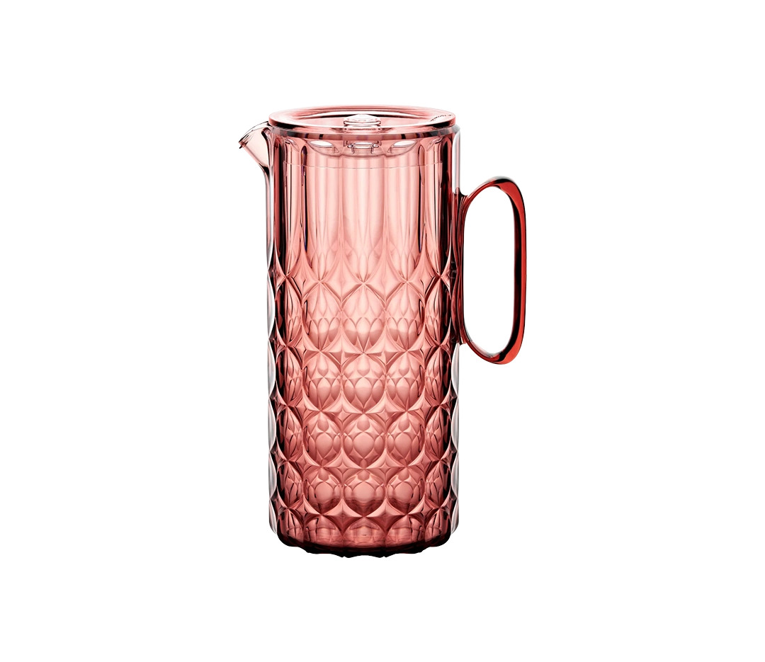 Carafe avec couvercle mauve