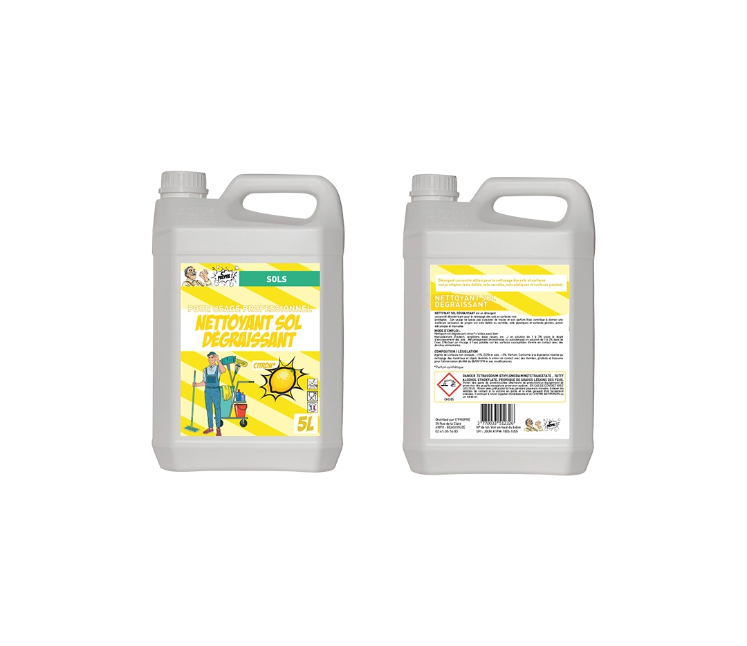 Produit d'entretien pour sols citron