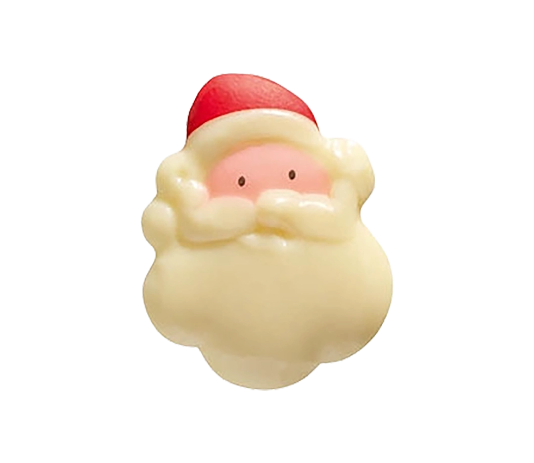 Têtes de père Noël en chocolat blanc x 90