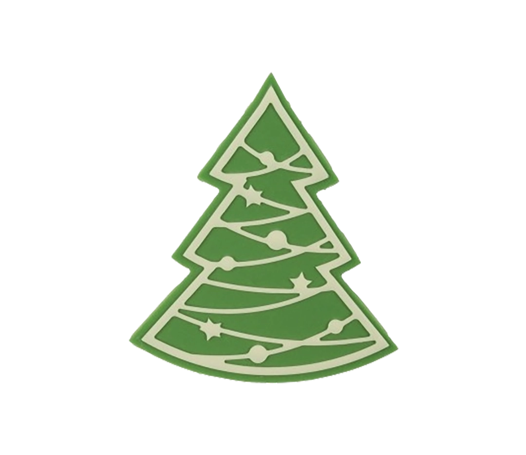 Décors chocolat sapin vert - Lot de 72