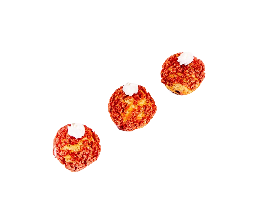 Choux craquelin fruits rouge - Lot de 48