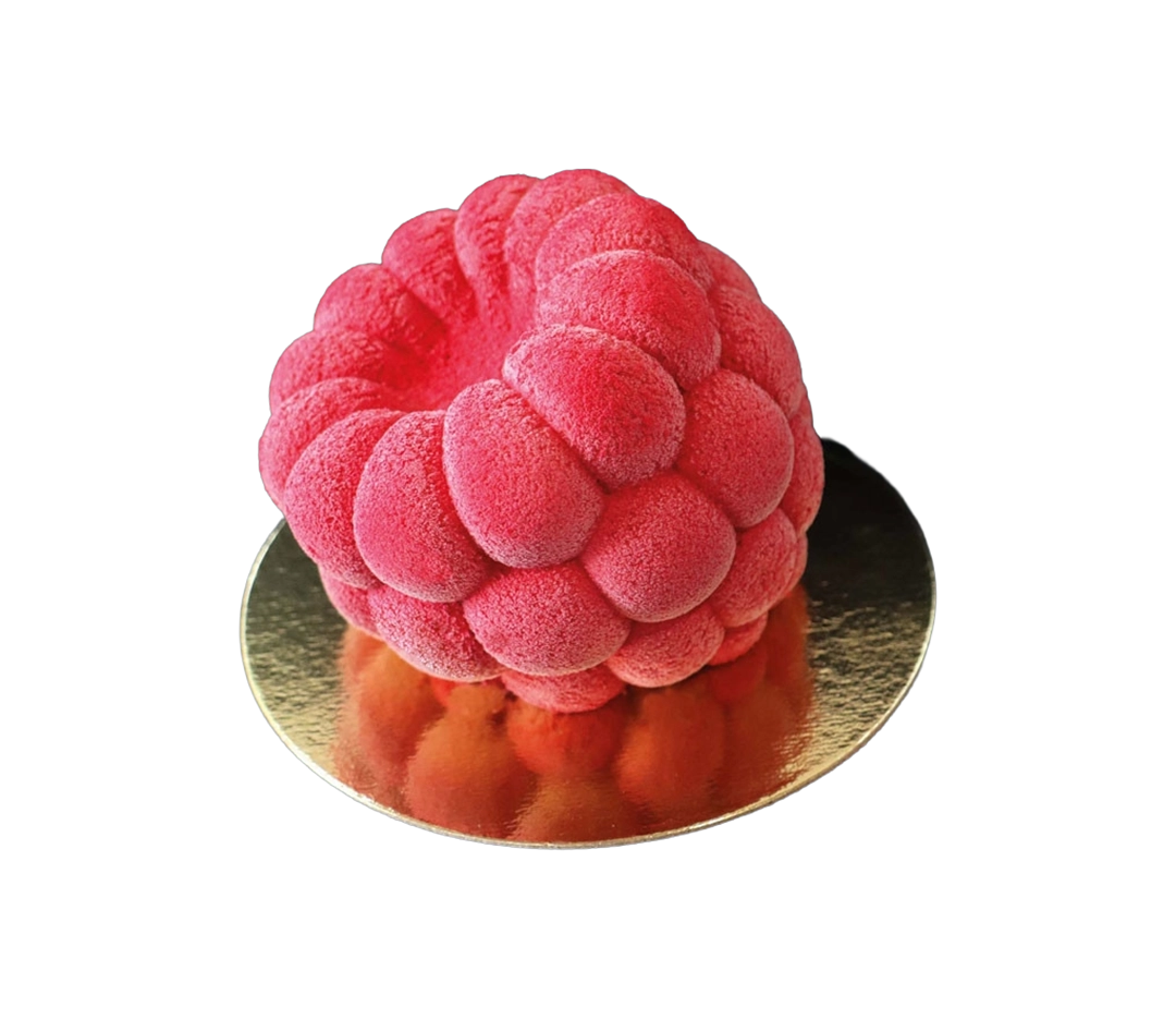 Moule silicone trompe l'œil framboise