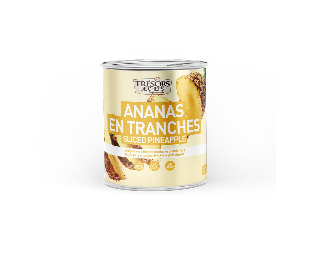 Tranche d'ananas au sirop - boite 3/1