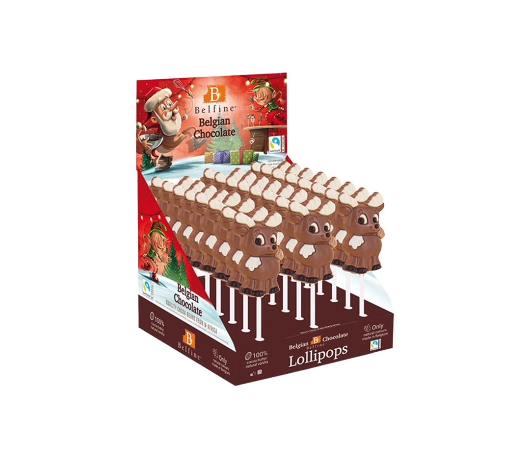 Sucette chocolat Ralf l'élan - 24 pièces