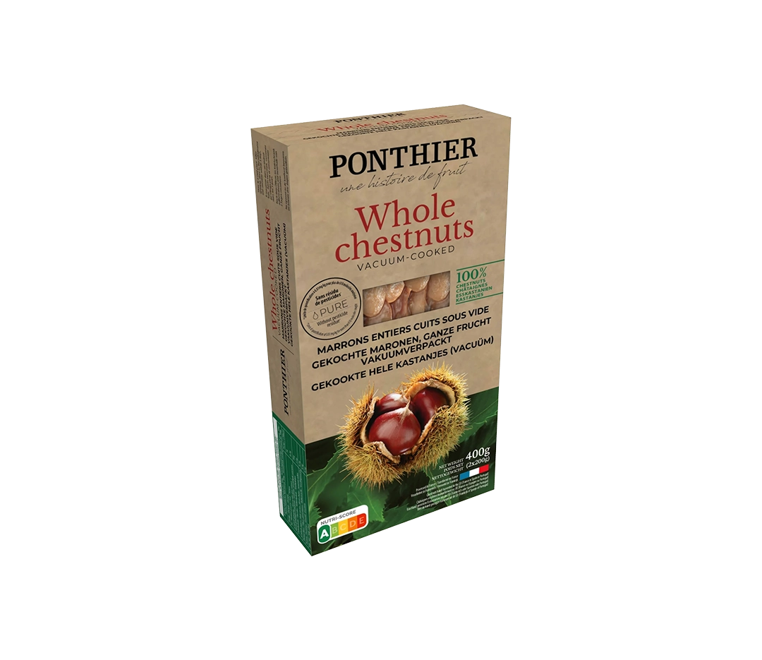 Marrons entiers cuits sous vide - 400g