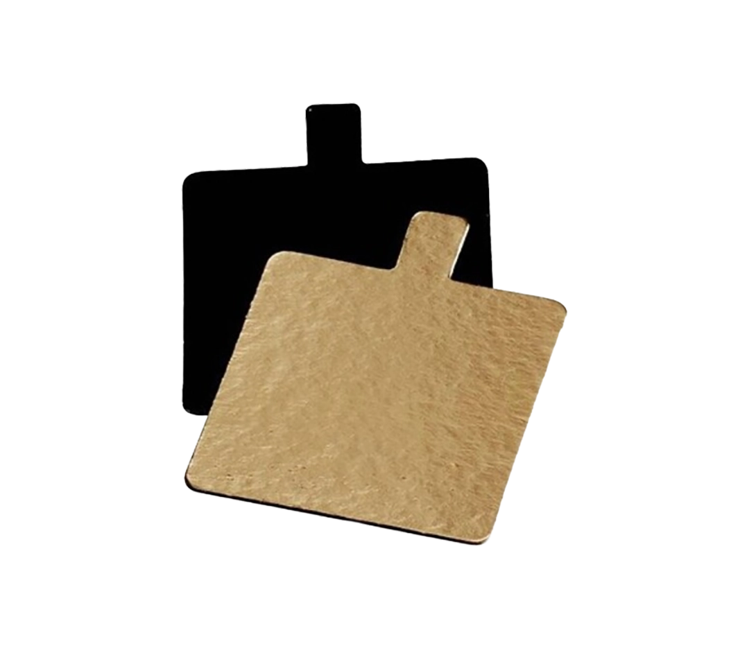 Carrés Languettes Or/Noir 7x7 cm - 200 pièces