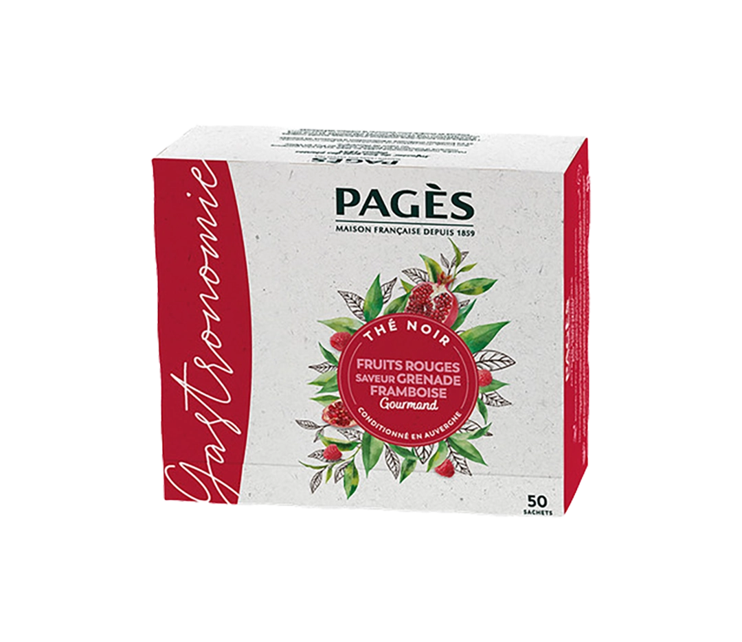 Thé noir fruits rouges - 50 sachets