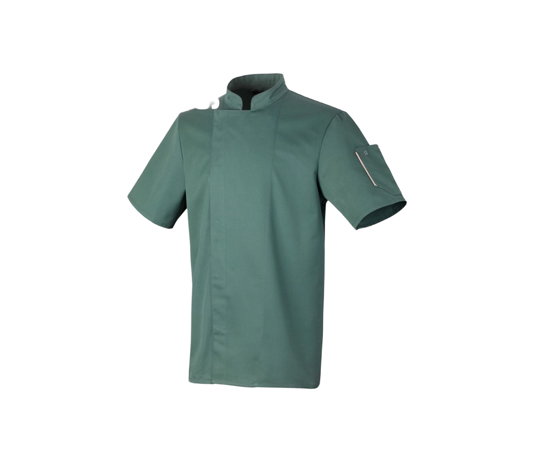 Veste Noir & Vert Sauge Manches Courtes - Taille 0