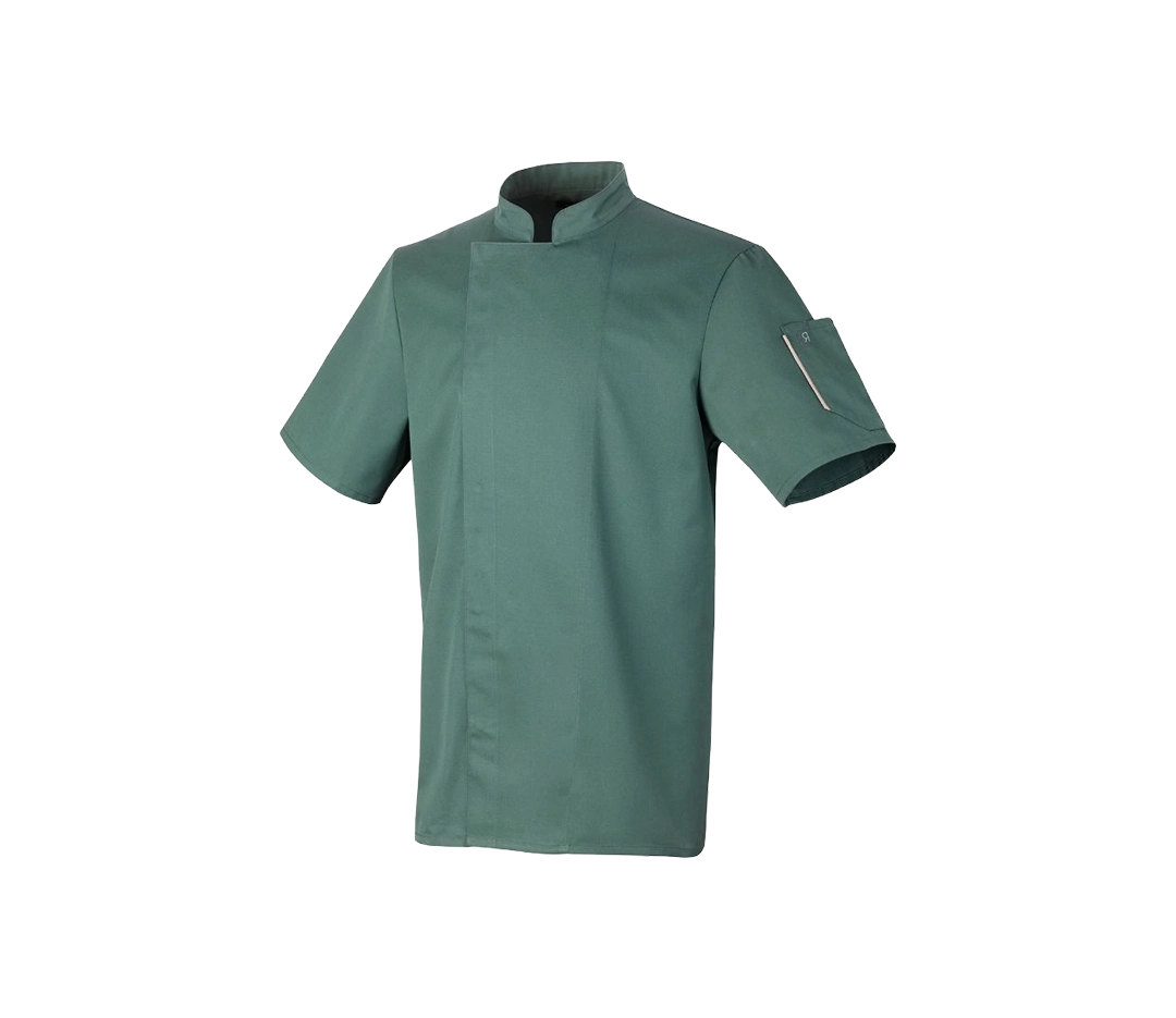 Veste Noir & Vert Sauge Manches Courtes - Taille 0