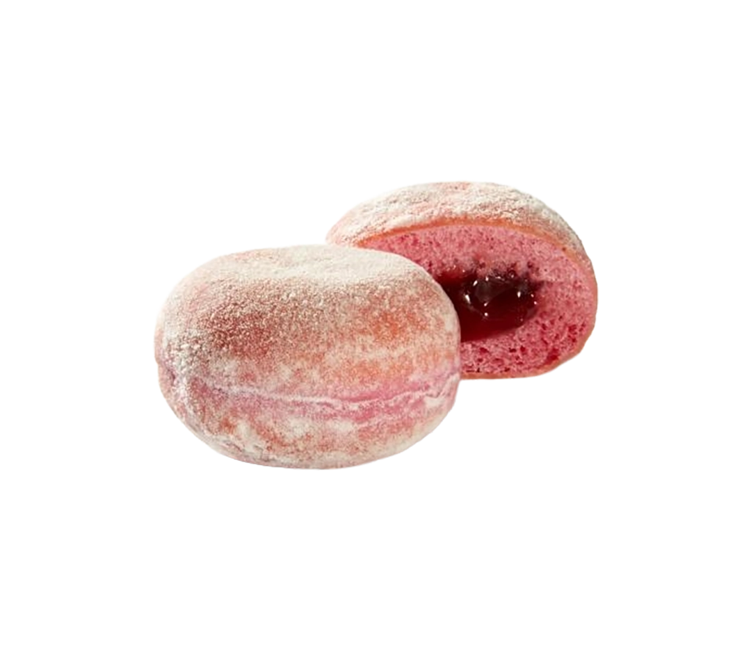 Mini beignets roses fruits rouges - Lot de 70