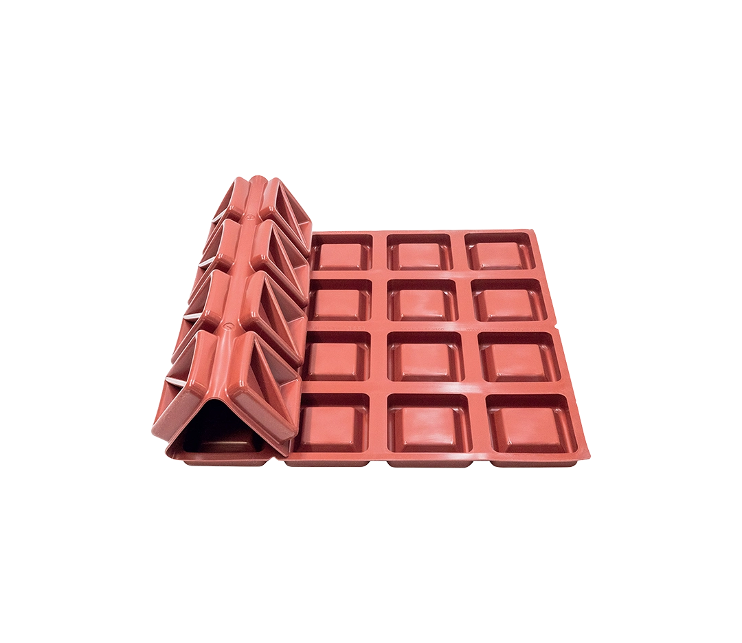 Plaque silicone tartes carrée - 24 empreintes