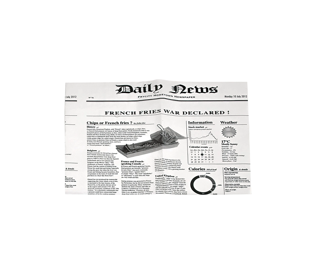 Papier journal alimentaire 35x27cm x500