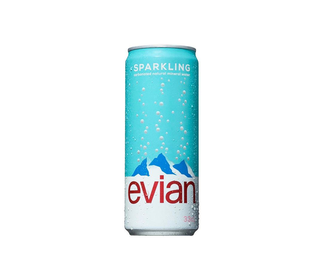 Evian Eau Pétillante Canette - 24x33cl
