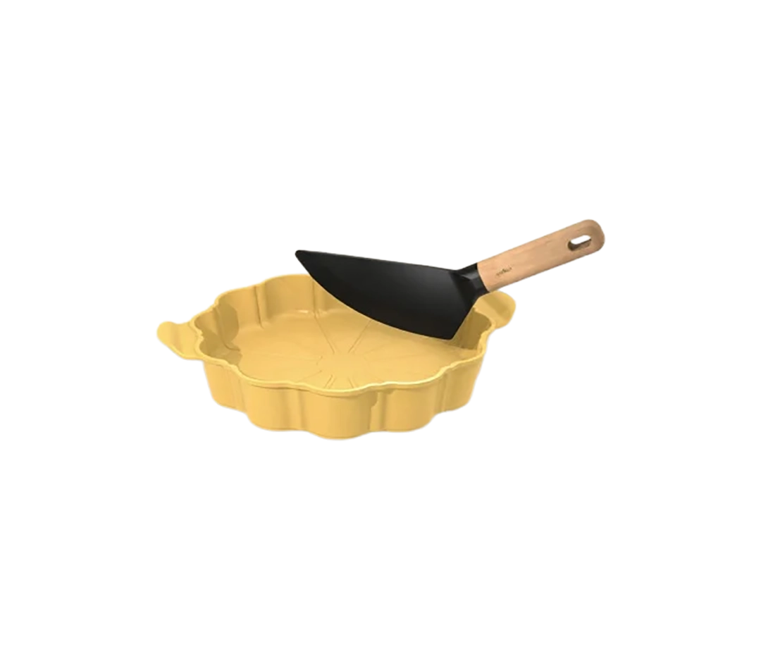 Plat à tarte et couteau à mangue Cookut
