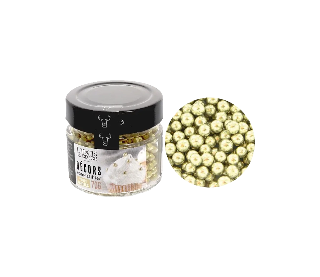 Perles dorées mm - 70g