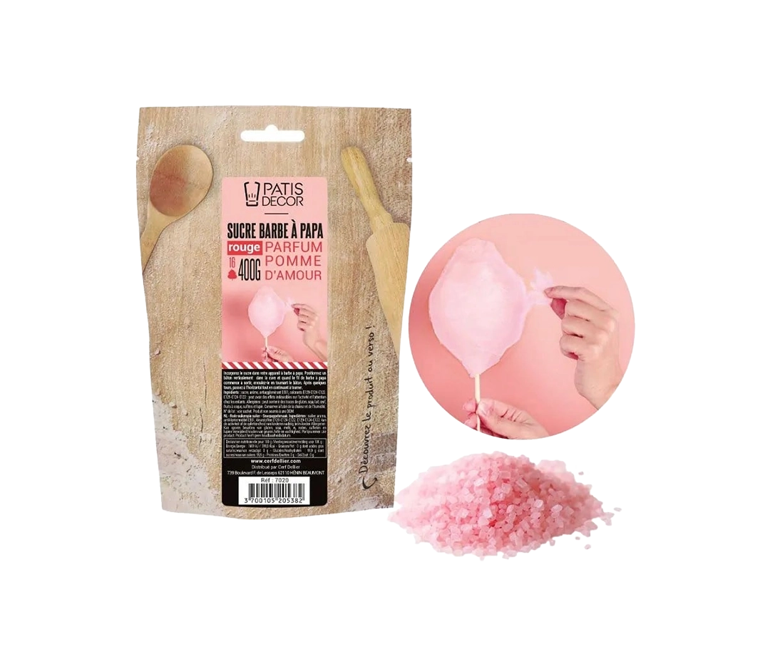 Sucre barbe à papa pomme d'amour