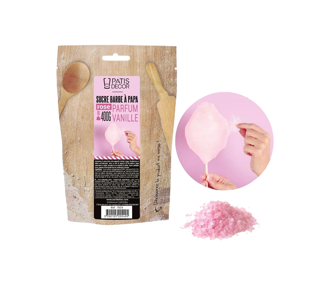 Sucre barbe à papa vanille 400 g