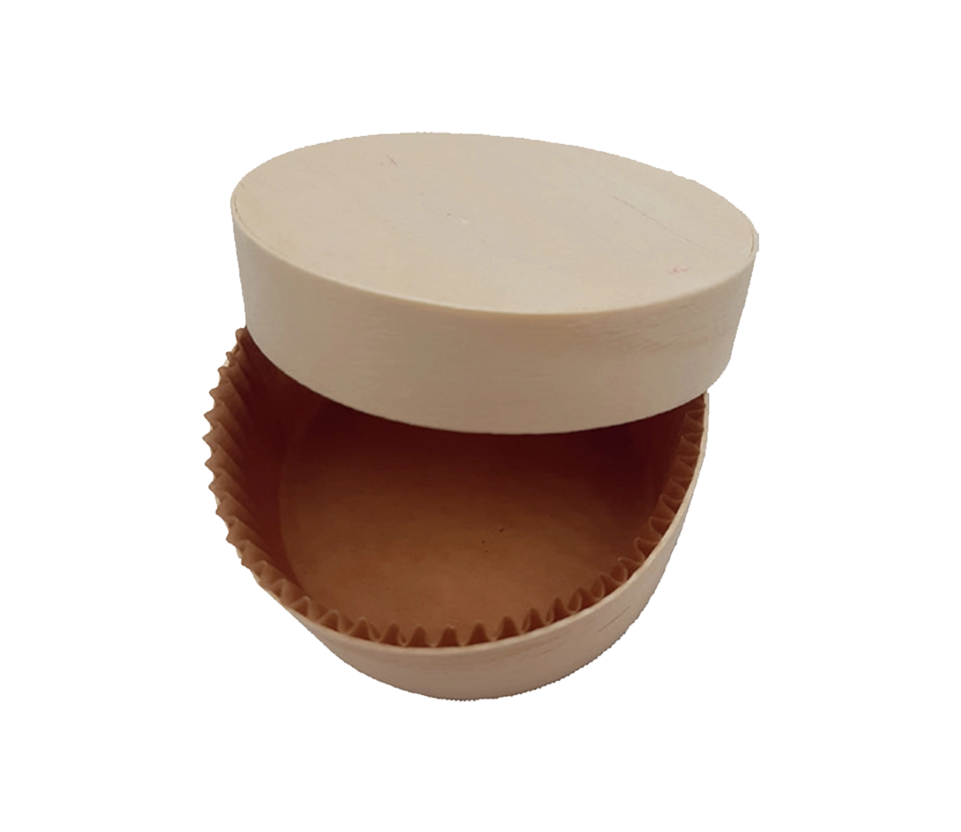 Boîte ronde bois avec couvercle - Paquet de 50