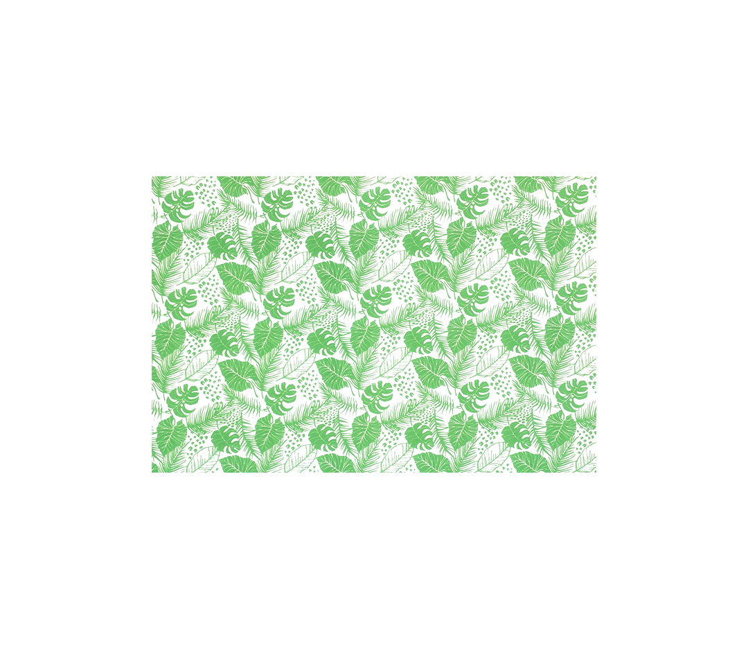 Feuilles transfert chocolat motif tropical - Lot de 10