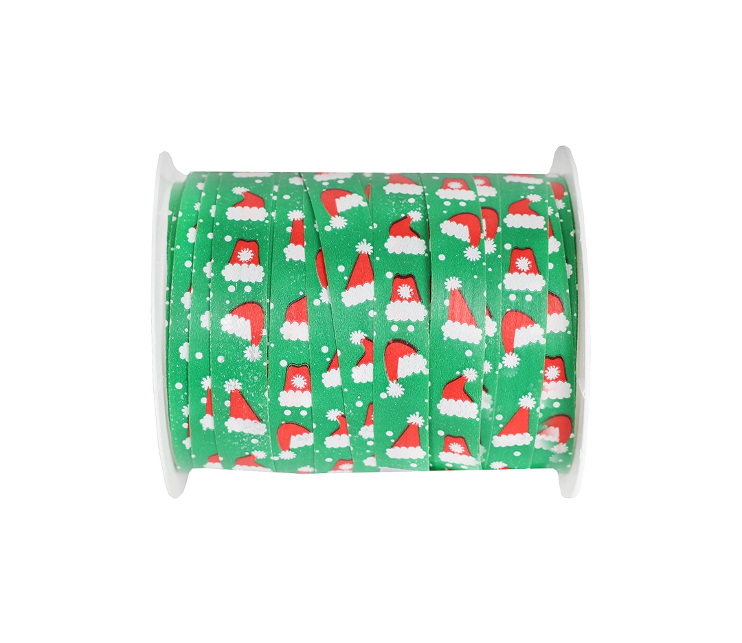 Bolduc bonnet de Noël vert sapin - 10 mm x 25 m