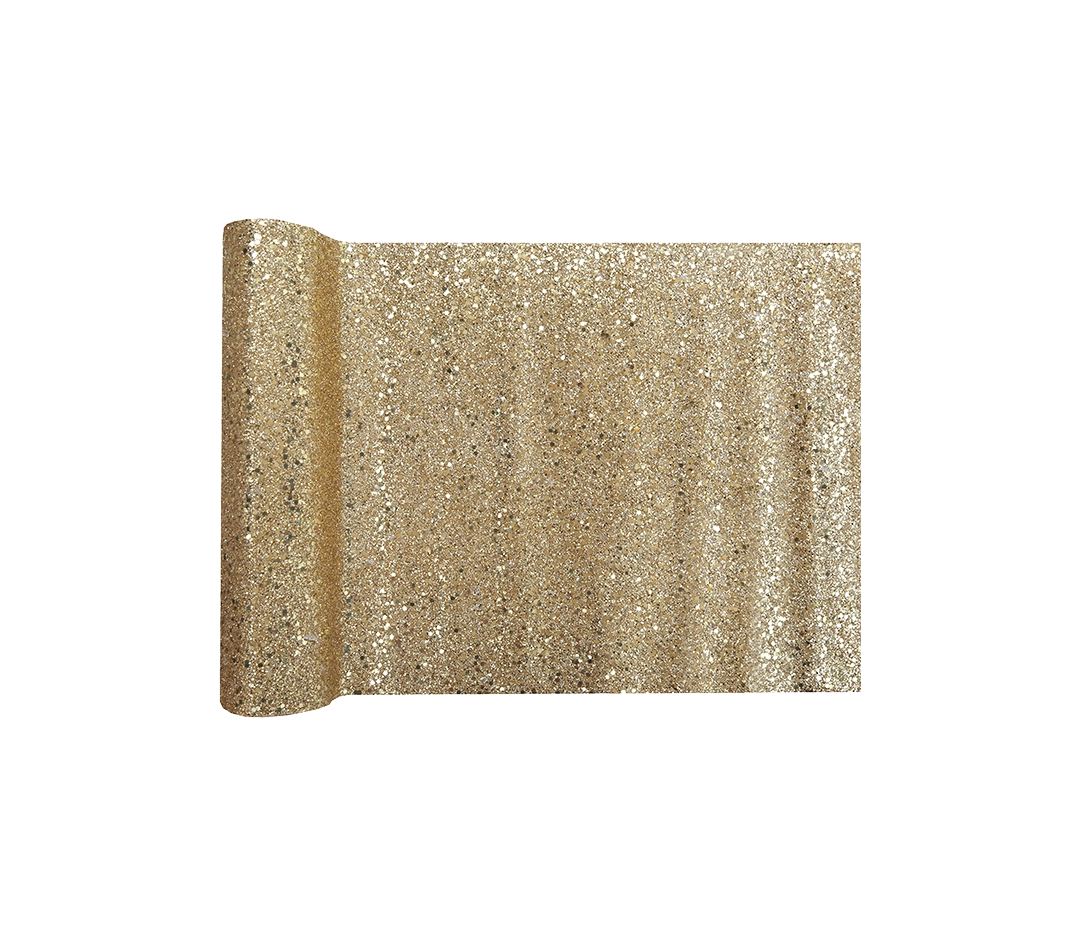 Chemin de table paillettes or - 28 cm x 3 m