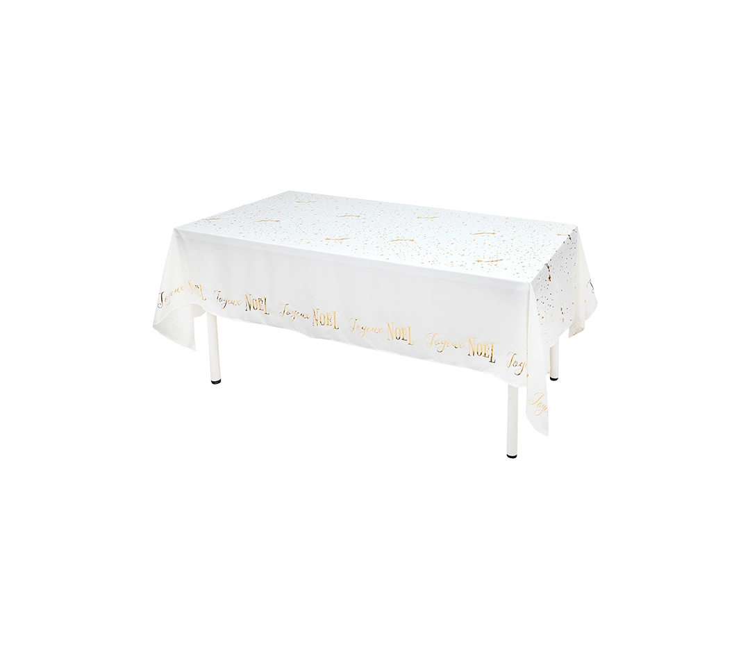 Nappe de buffet étoile filante ivoire - 145 x 240 cm