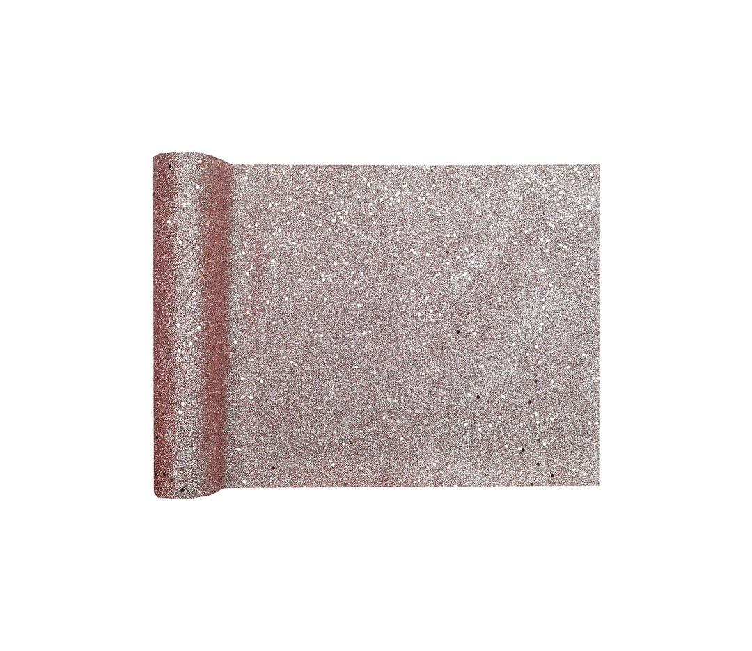 Chemin de table pailleté rose gold - 28 cm x 3 m