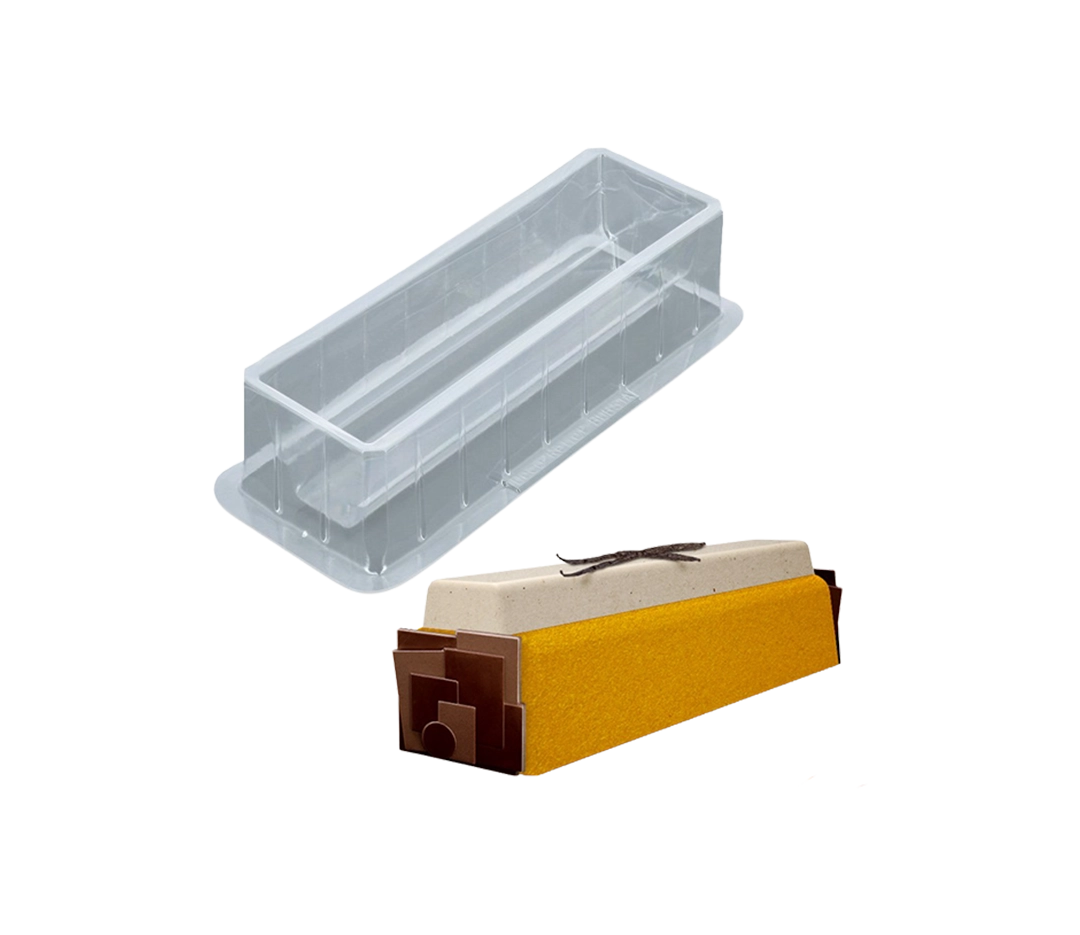 Moule bûche authentique relief - 6 pcs