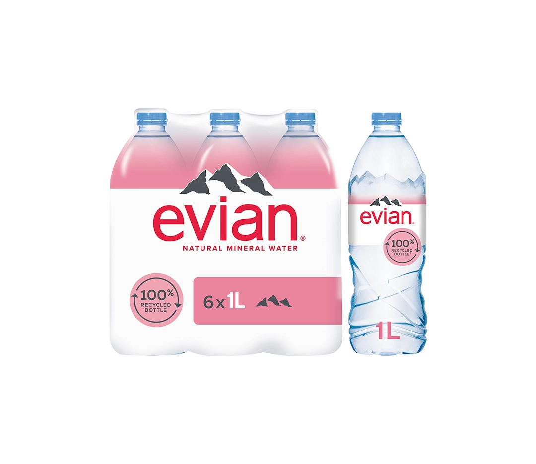 Eau minérale Evian - 6 x 1 L