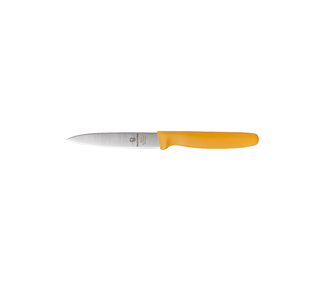 Couteau d'office manche jaune - 10 cm