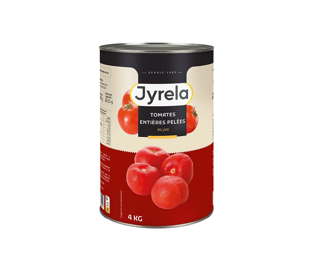 Tomates entières pelées 5/1 | Jyrela - 4 kg